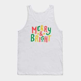 Merry and Bright (red/green/gold) Tank Top